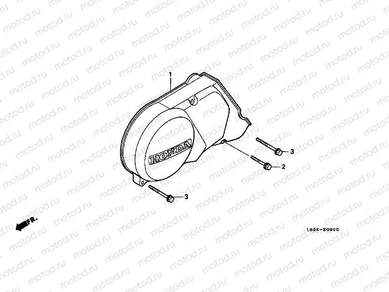 E-9 LEFT CRANKSHAFT COVER
