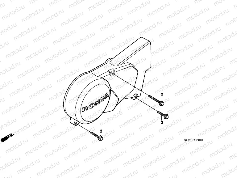 E-9 LEFT CRANKSHAFT COVER