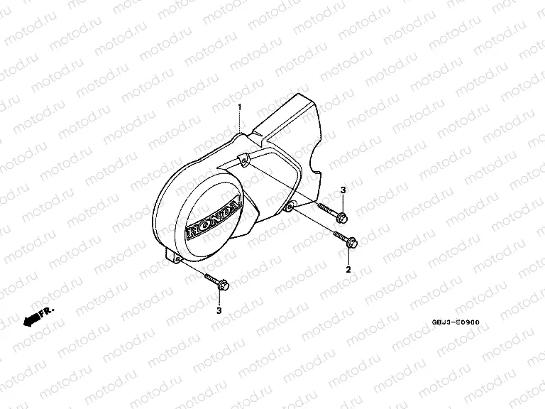 E-9 LEFT CRANKSHAFT COVER