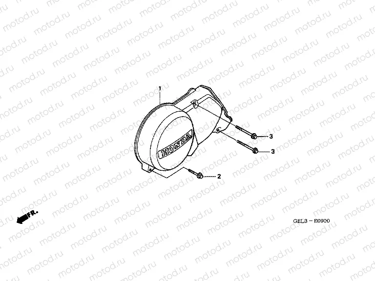 E-9 LEFT CRANKSHAFT COVER