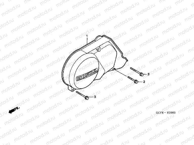 E-9 LEFT CRANKSHAFT COVER
