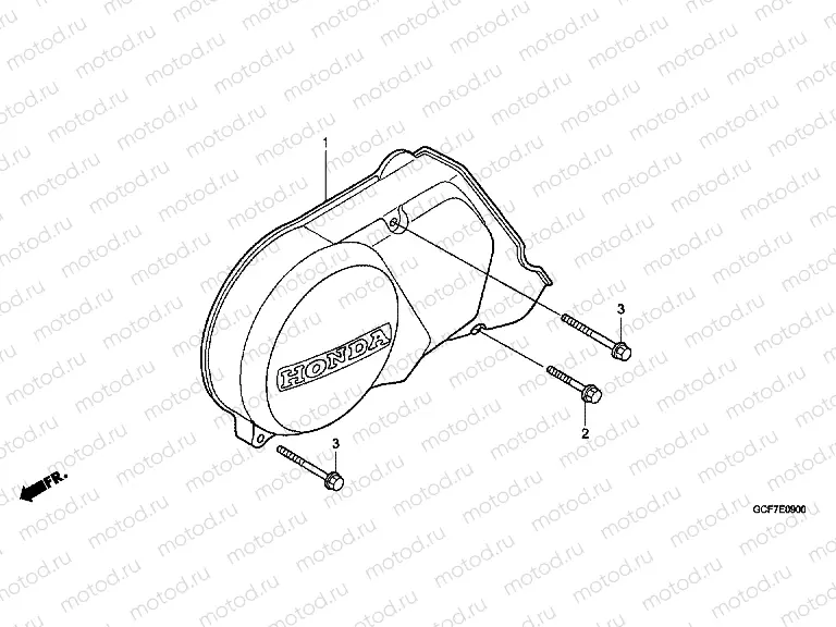 E-9 LEFT CRANKSHAFT COVER