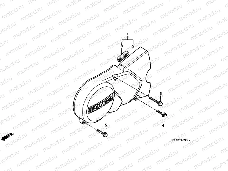 E-9 LEFT CRANKSHAFT COVER