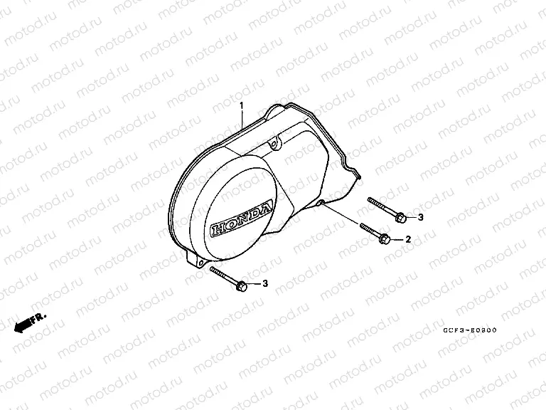 E-9 LEFT CRANKSHAFT COVER