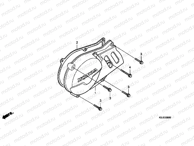 E-9 LEFT CRANKSHAFT COVER