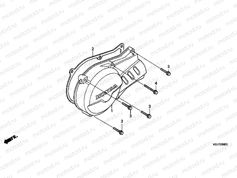 E-9 LEFT CRANKSHAFT COVER