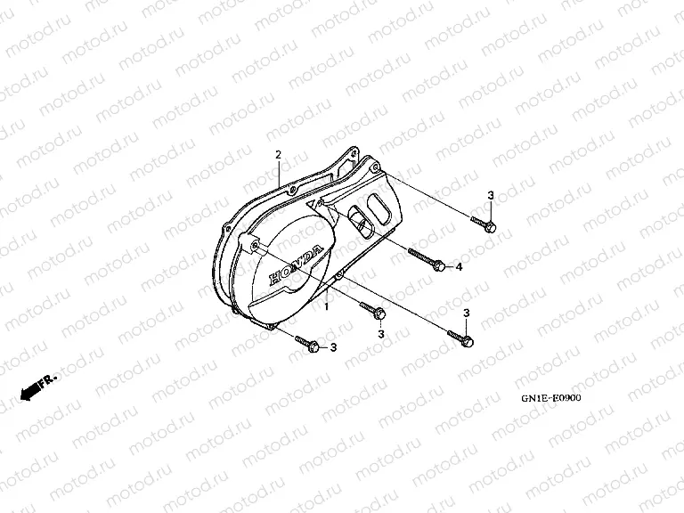 E-9 LEFT CRANKSHAFT COVER
