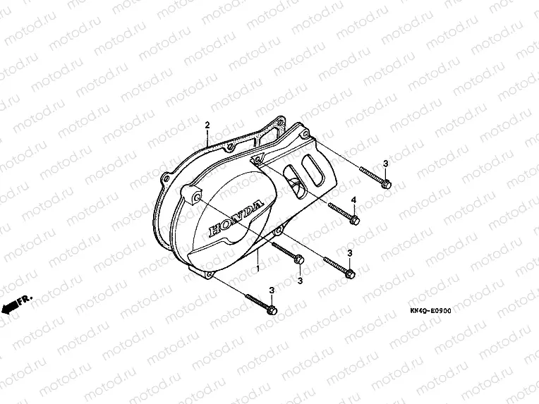 E-9 LEFT CRANKSHAFT COVER