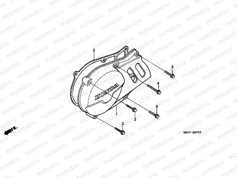 E-9 LEFT CRANKSHAFT COVER