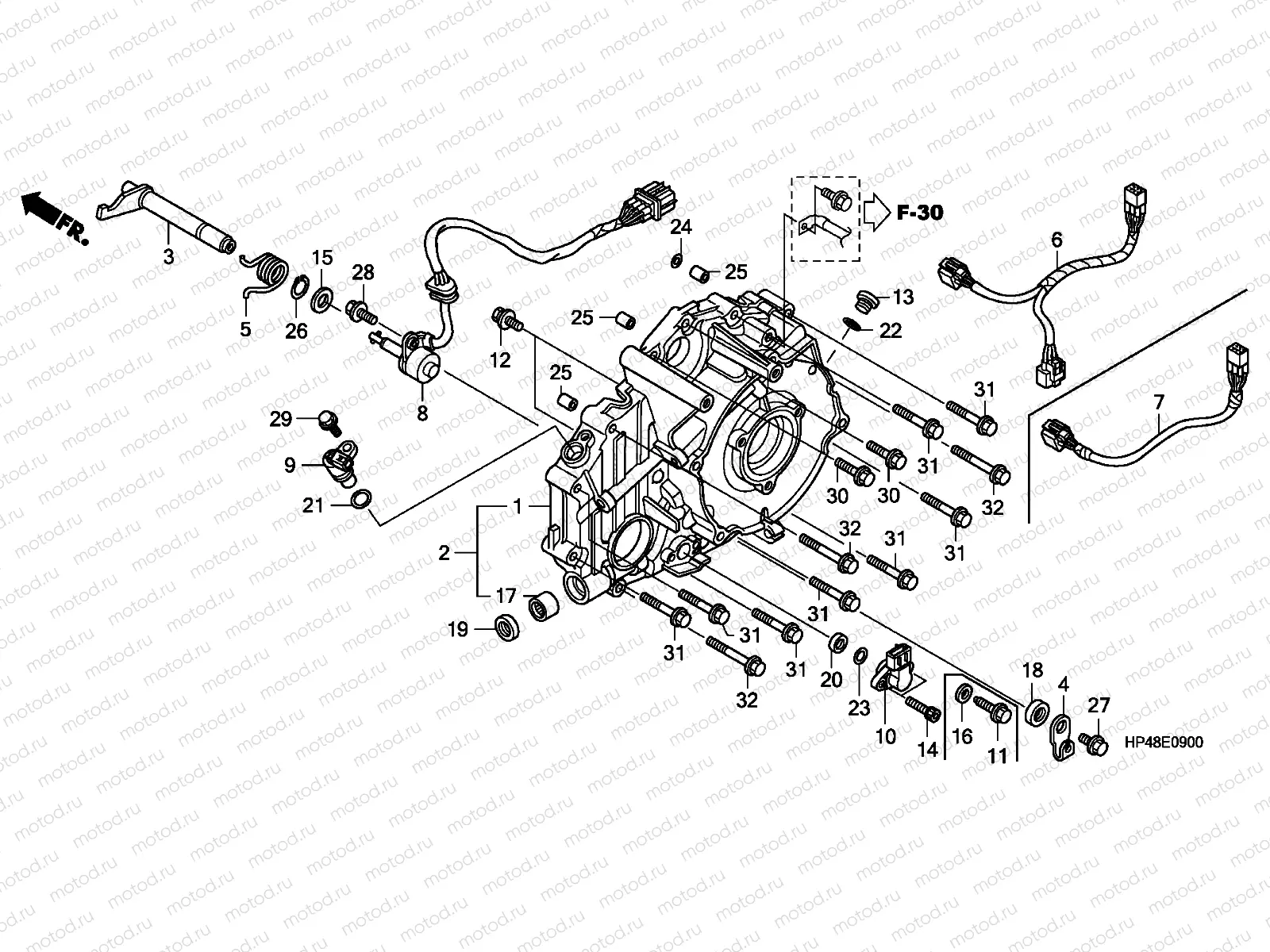 E-9 REAR CRANKCASE COVER