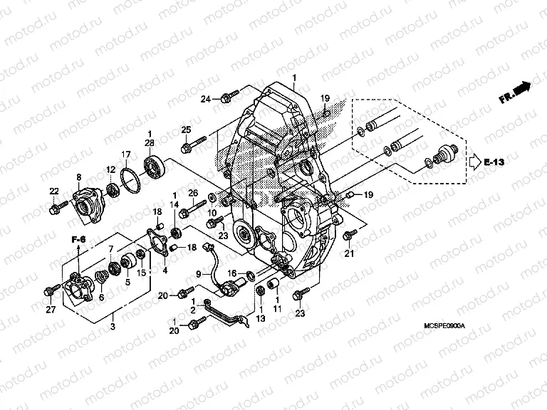 E-9 REAR CRANKSHAFT COVER