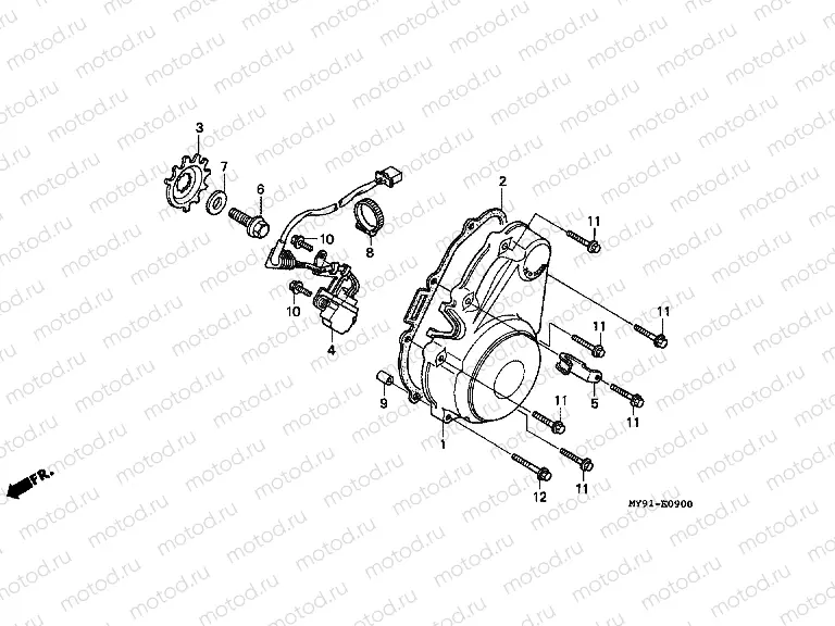 E-9 STARTER COVER/PULSE GENERATOR