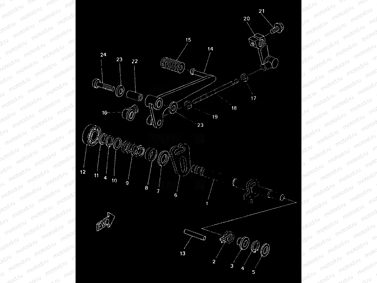 EJE DE CAMBIO & PEDAL