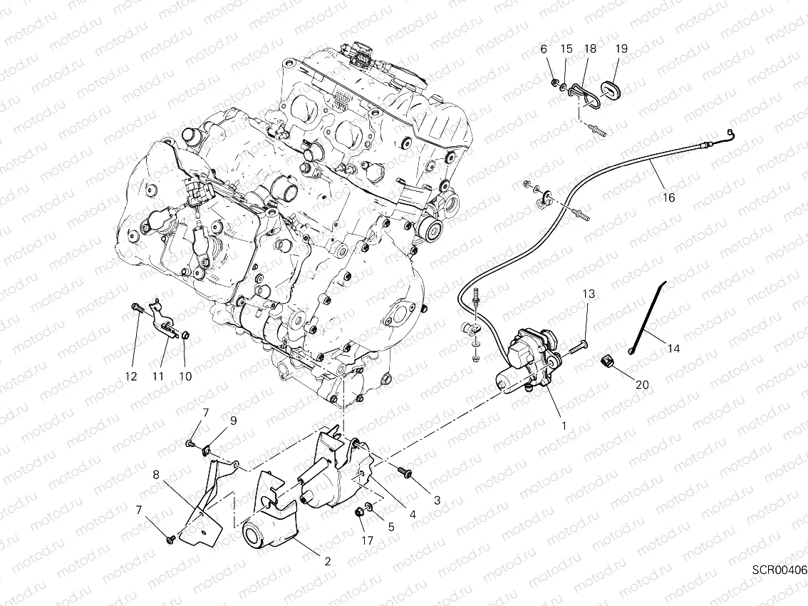 Electric motor, exhaust valve