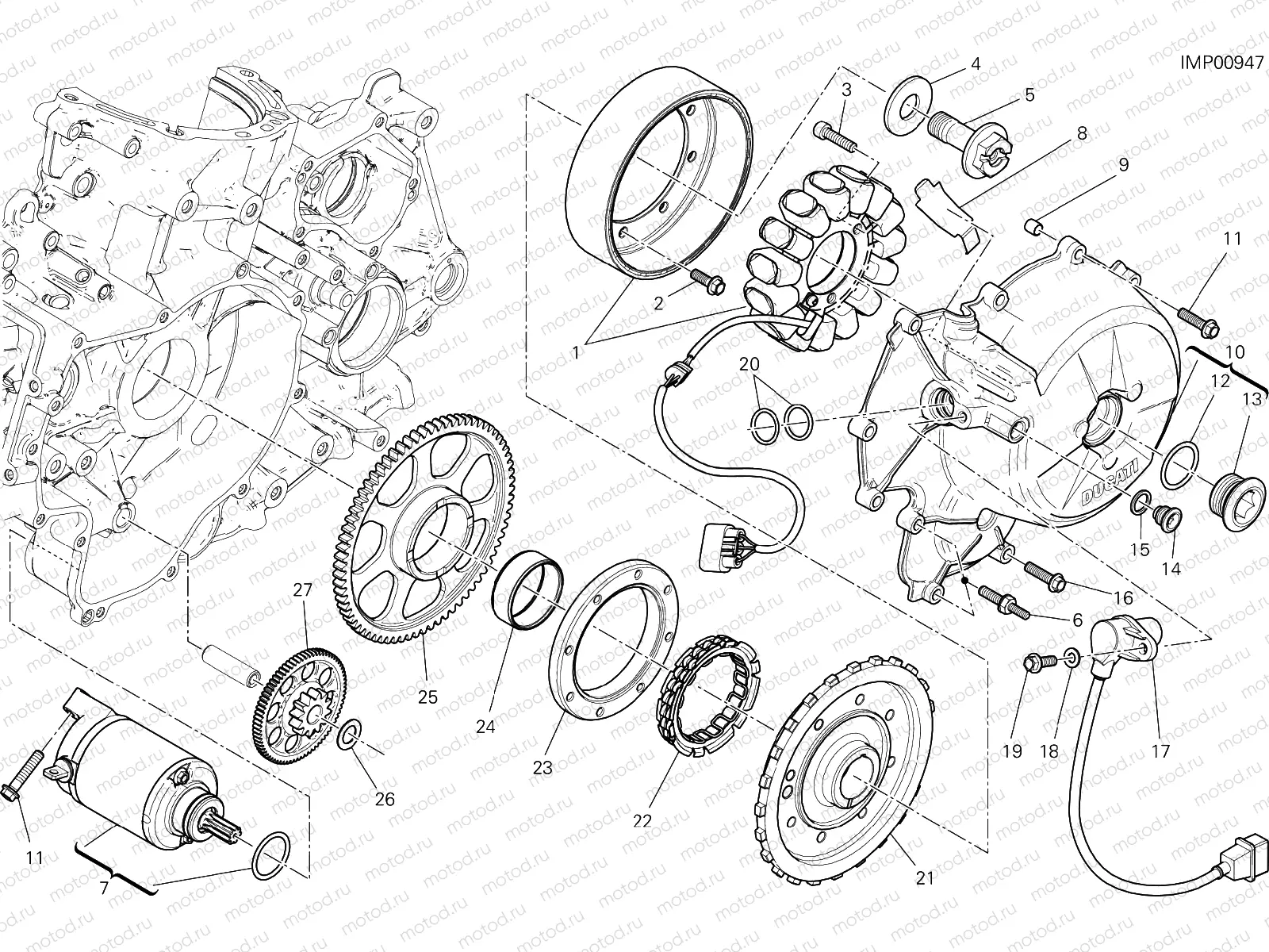 ELECTRIC STARTING AND IGNITION [MOD:1199 R]