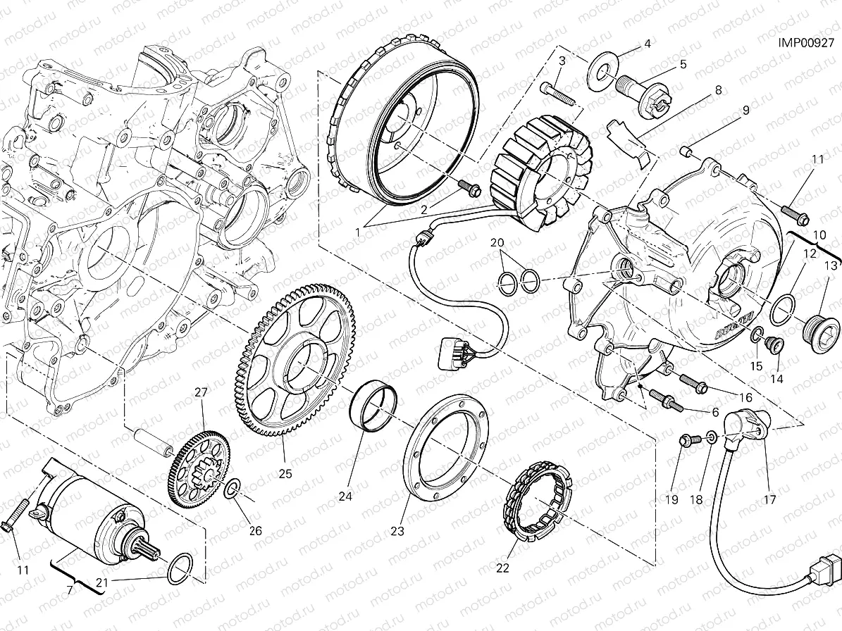 ELECTRIC STARTING AND IGNITION [MOD:959,959 AWS]