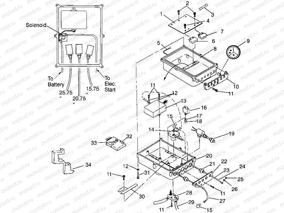 ELECTRICAL BOX SLX 780 B954287 (4933953395B011) | ELECTRICAL BOX SLX 780 B954287 (4933953395B011)
