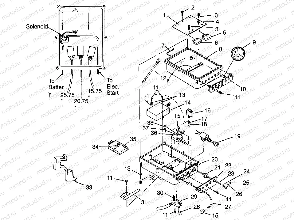ELECTRICAL BOX SLX 780 B964287 and  Intl. SLX 780 I964287 (4937443744B011) | ELECTRICAL BOX SLX 780 B964287 and  Intl. SLX 780 I964287 (4937443744B011)