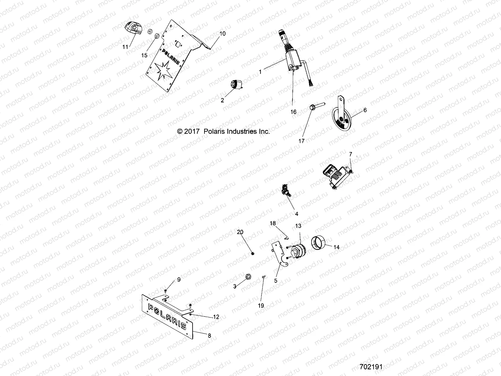 ELECTRICAL COMPONENTS | ELECTRICAL COMPONENTS, AND LICENSE PLATE - R18RRE99FM/S99FM/SCM (702191)