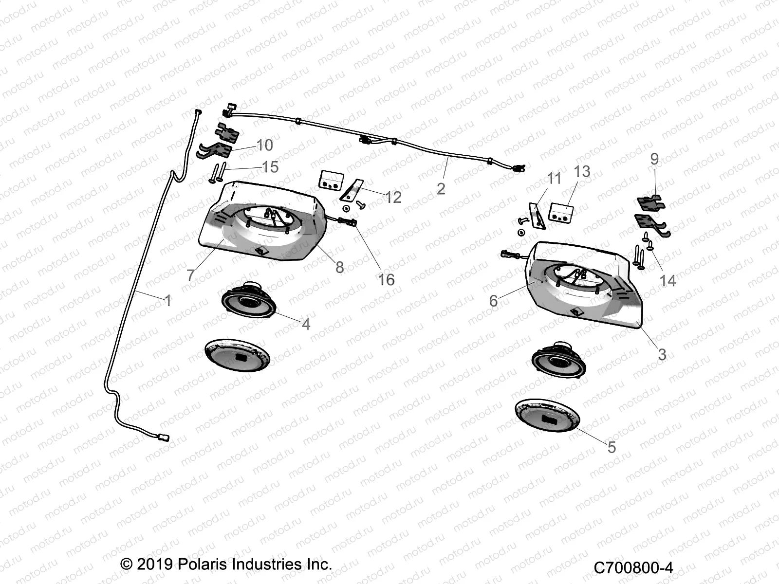 ELECTRICAL | ELECTRICAL, AUDIO, REAR SPEAKER - G22GXK99AR/BR (C700800-4)