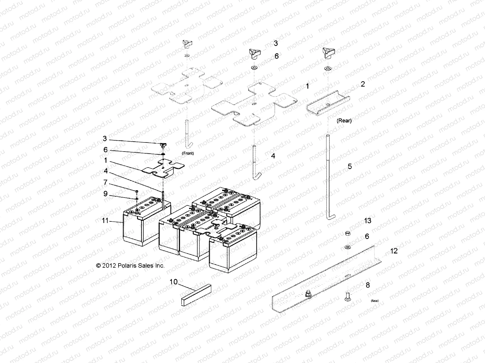 ELECTRICAL | ELECTRICAL, BATTERIES and HOLD DOWN - L16G2D/4/6 ALL OPTIONS (49GEMELECTRICAL13BATTERY)