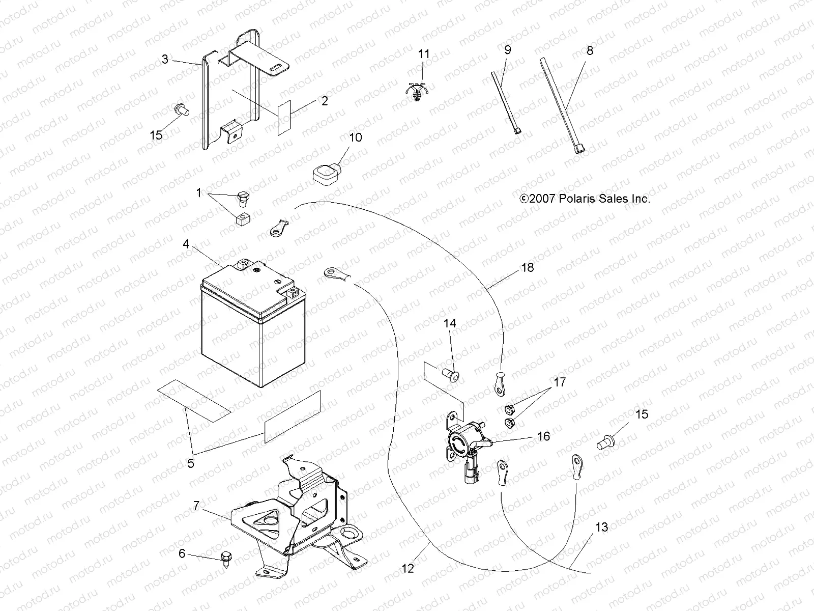 ELECTRICAL | ELECTRICAL, BATTERY - A08DN50EA (49ATVBATTERY08SPTRG500QD)