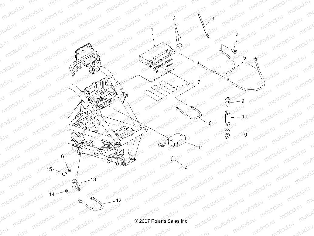 ELECTRICAL | ELECTRICAL, BATTERY - A08GP52AA (49ATVBATTERY08OUT525IRS)