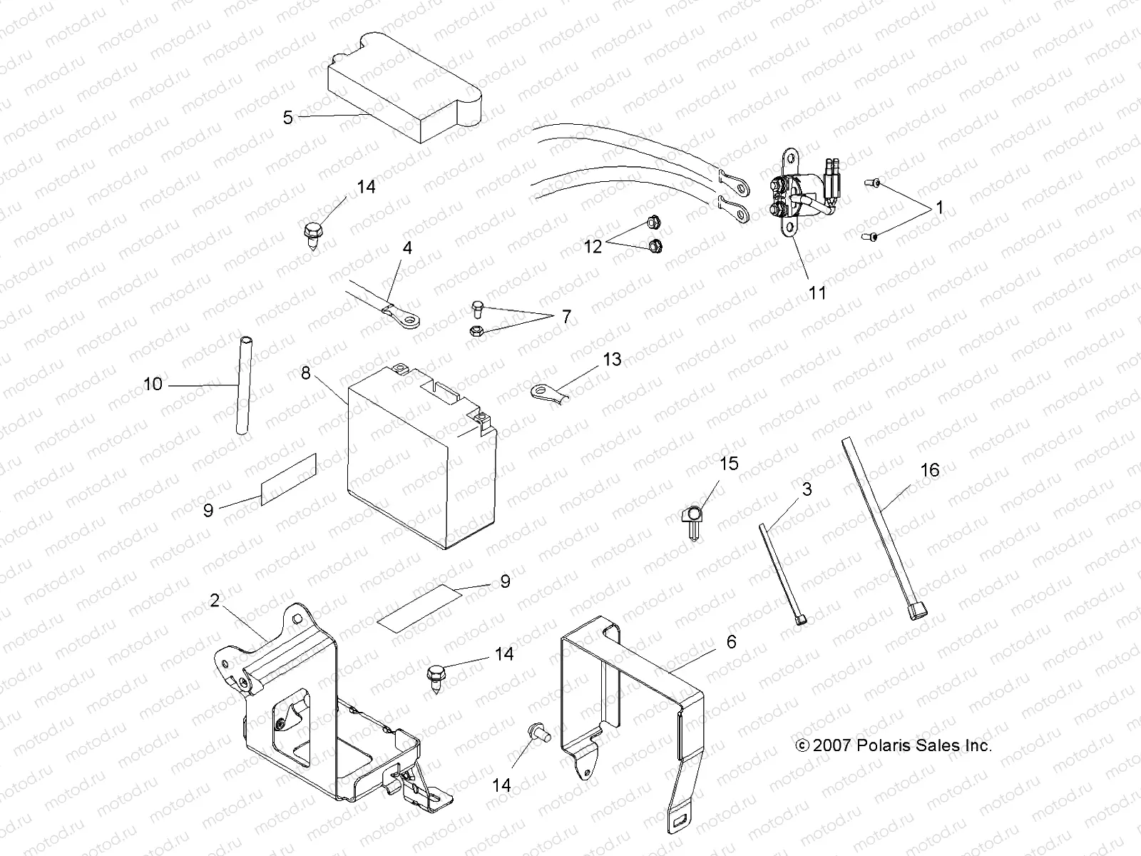 ELECTRICAL | ELECTRICAL, BATTERY - A08LH46AQ/AX/AZ (49ATVBATTERY08SP400)