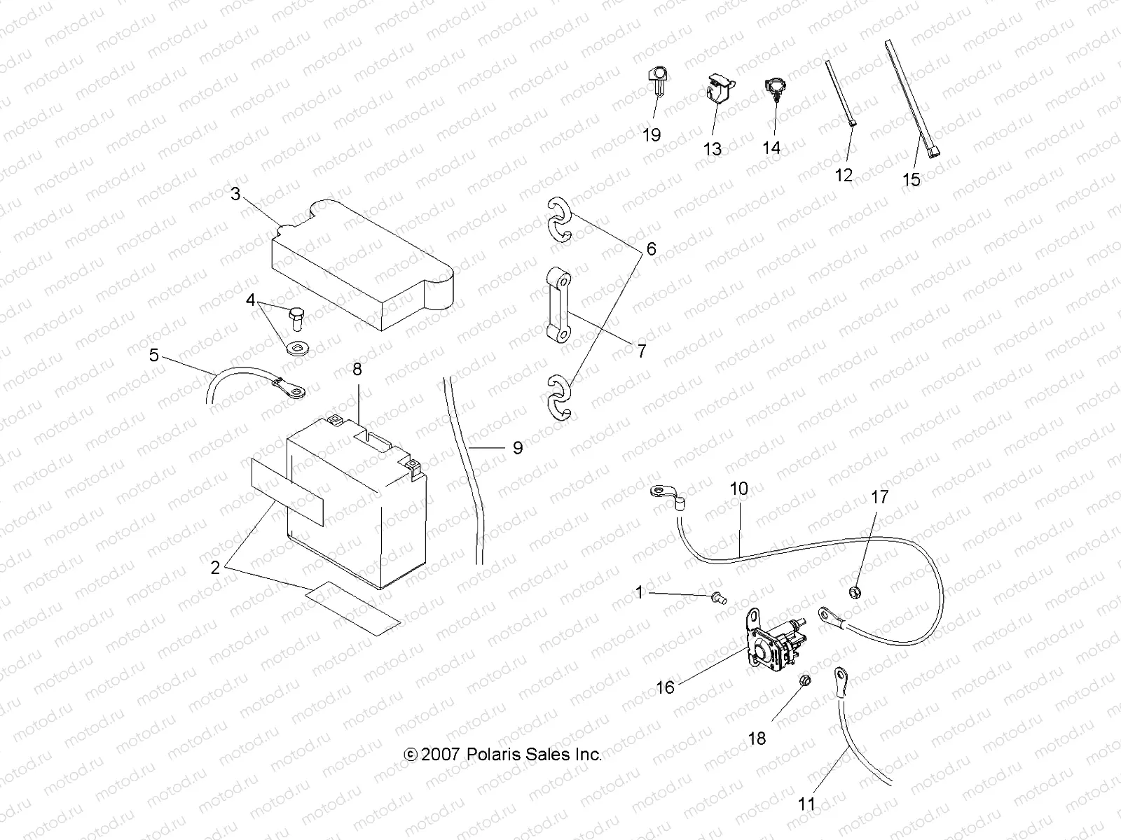 ELECTRICAL | ELECTRICAL, BATTERY - A09BG50FA (49ATVBATTERY08SCRAM)