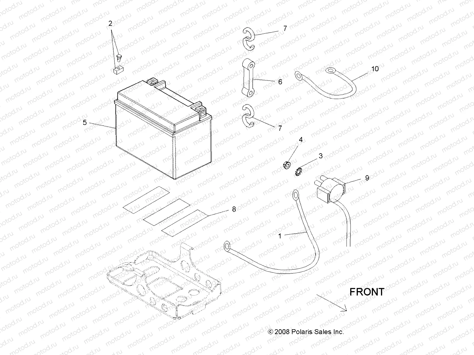 ELECTRICAL | ELECTRICAL, BATTERY - A09GP52AA (49ATVBATTERY09OUT525)