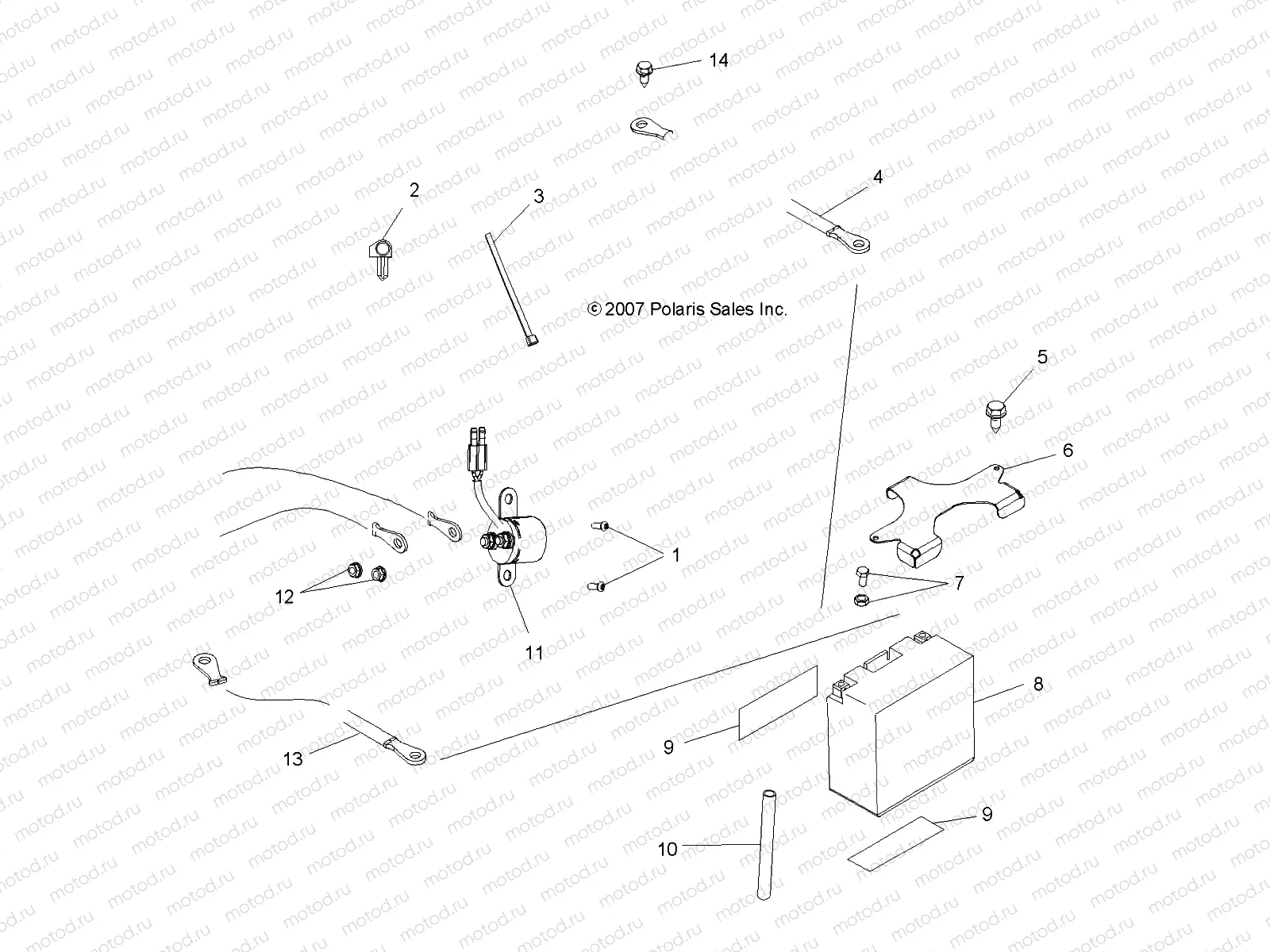 ELECTRICAL | ELECTRICAL, BATTERY - A09LB27AA (49ATVBATTERY08SP300)