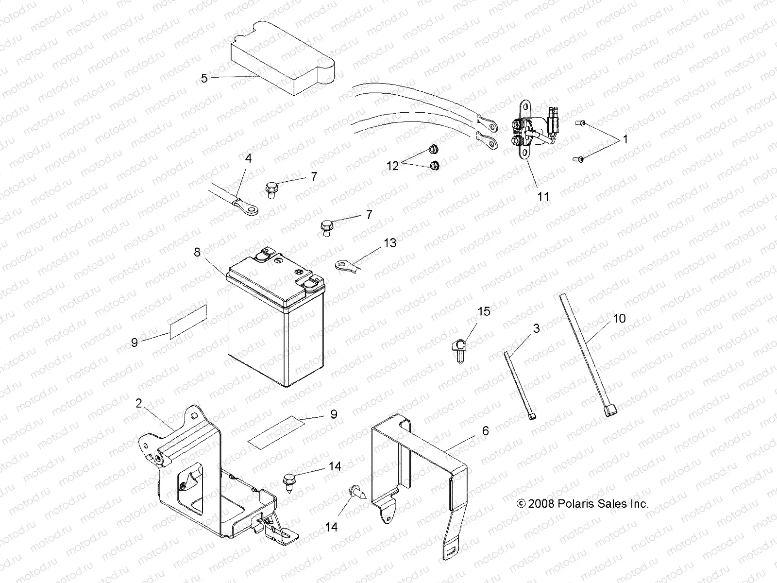 ELECTRICAL | ELECTRICAL, BATTERY - A09LH46AQ/AX/AZ (49ATVBATTERY09SP400)