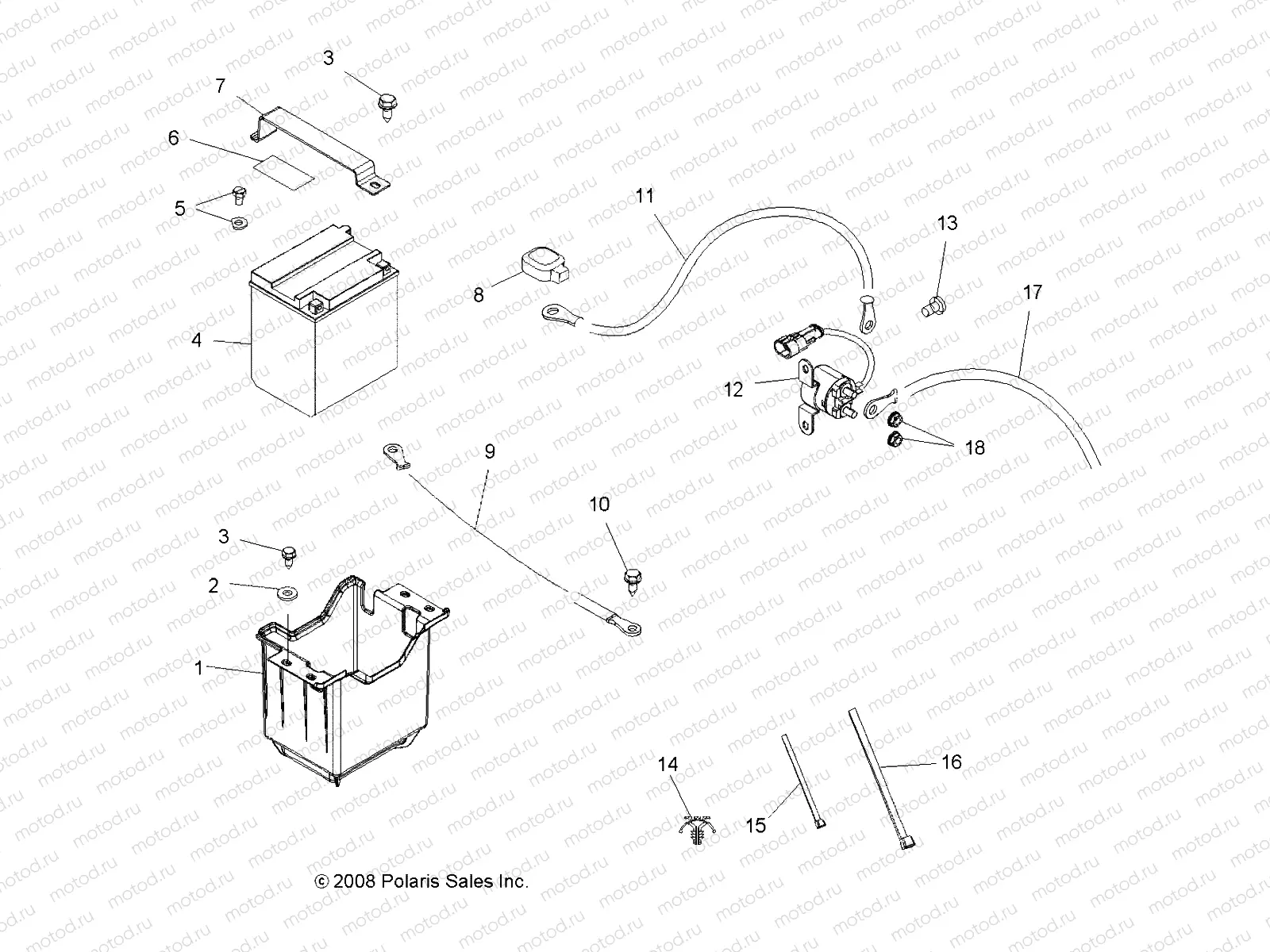ELECTRICAL | ELECTRICAL, BATTERY - A09MN76AX/AZ (49ATVBATTERY09SP800EFI)