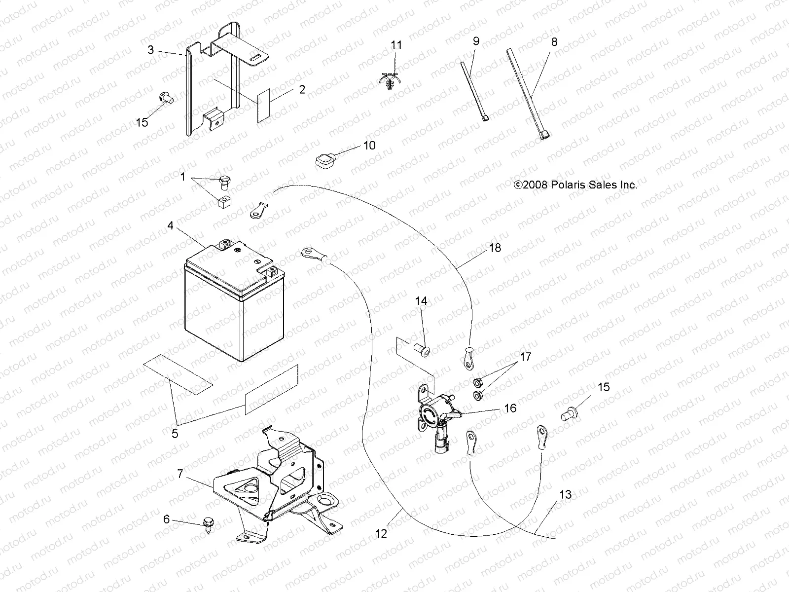 ELECTRICAL | ELECTRICAL, BATTERY - A09TN50AX/AZ (49ATVBATTERY09SPTRG500)