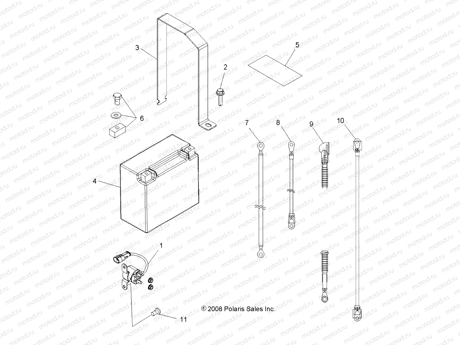 ELECTRICAL | ELECTRICAL, BATTERY - A09ZN55AL/AQ/AS/AT/AX (49ATVBATTERY09SPXP550)