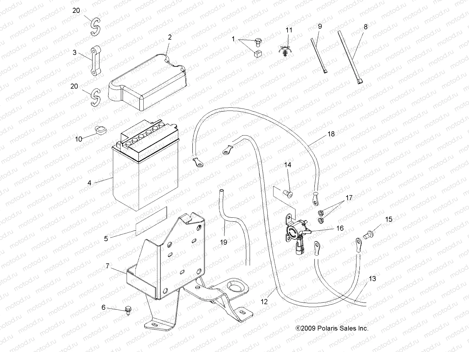 ELECTRICAL | ELECTRICAL, BATTERY - A10DH50FX (49ATVBATTERY10SP500TRG)