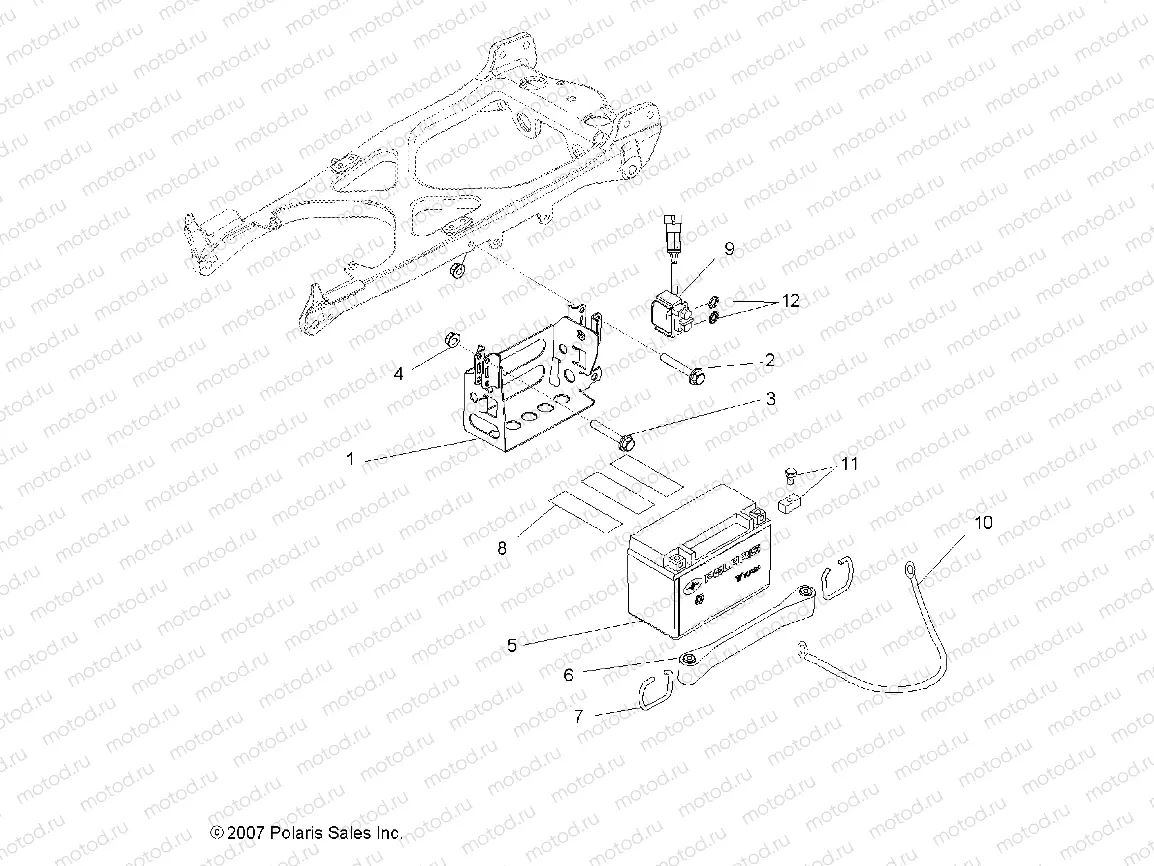 ELECTRICAL | ELECTRICAL, BATTERY - A10GJ45AA (49ATVBATTERY08OUT525S)