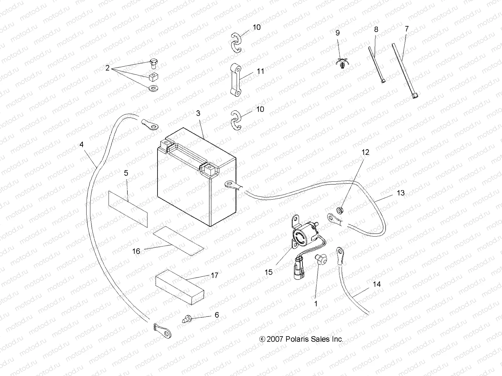 ELECTRICAL | ELECTRICAL, BATTERY - A10MN50ET (49ATVBATTERY09SP500EFI)