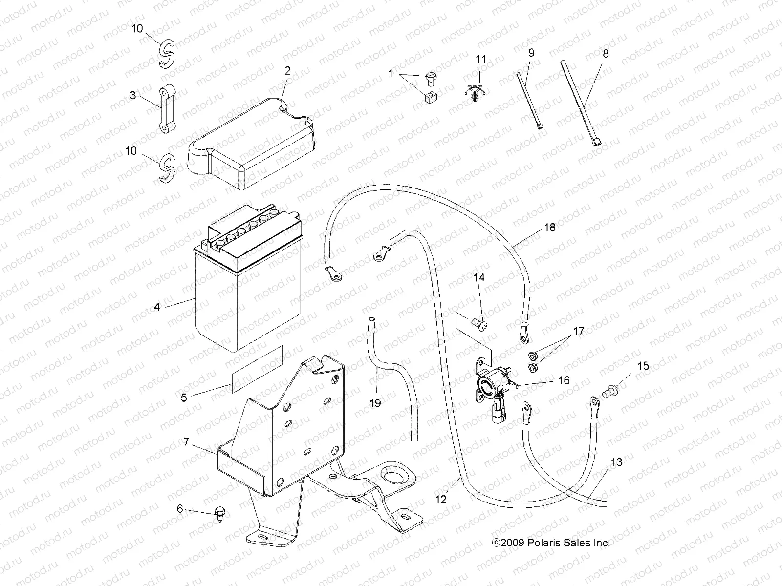 ELECTRICAL | ELECTRICAL, BATTERY - A11DH50FX (49ATVBATTERY11SP500TRG)