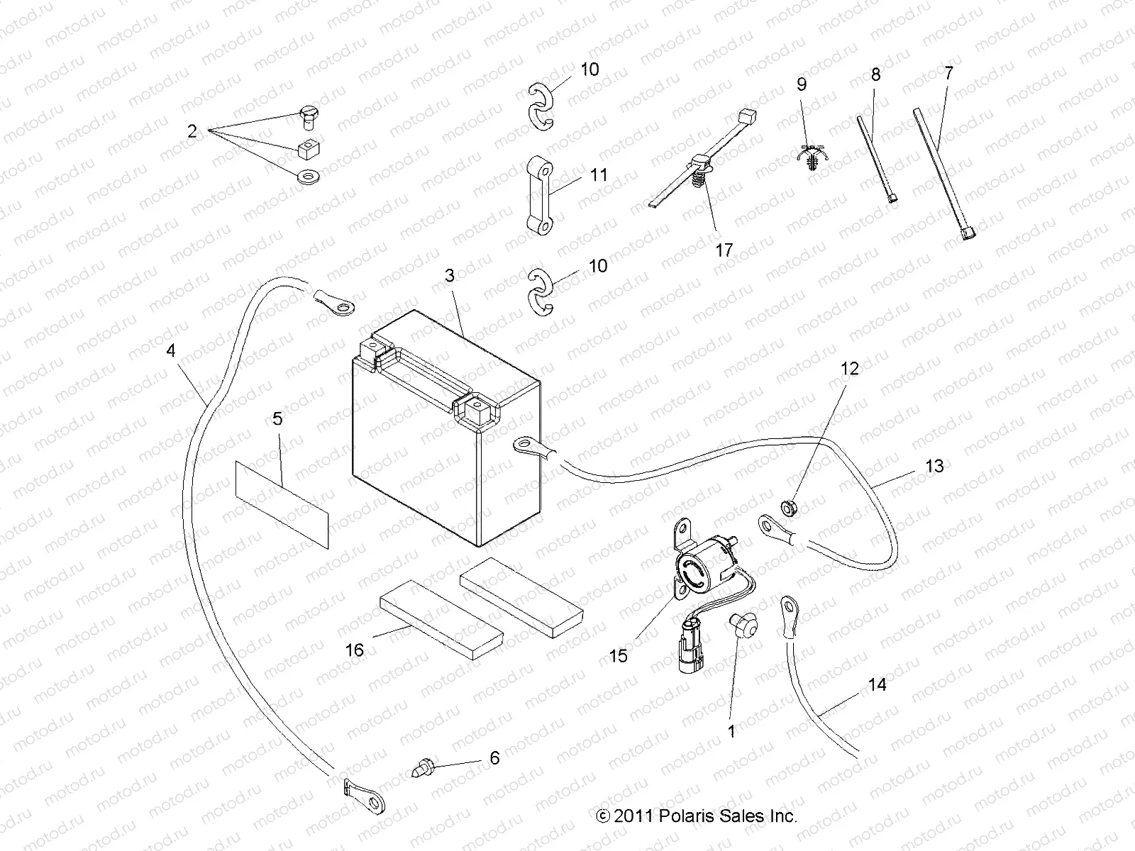 ELECTRICAL | ELECTRICAL, BATTERY - A12MH76AD/AX/AZ (49ATVBATTERY12SP800EFI)