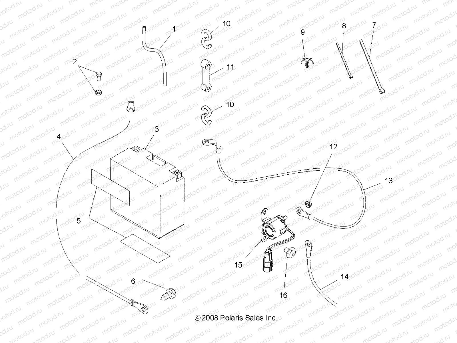 ELECTRICAL | ELECTRICAL, BATTERY - A13MB46FZ (49ATVBATTERY09SP500)