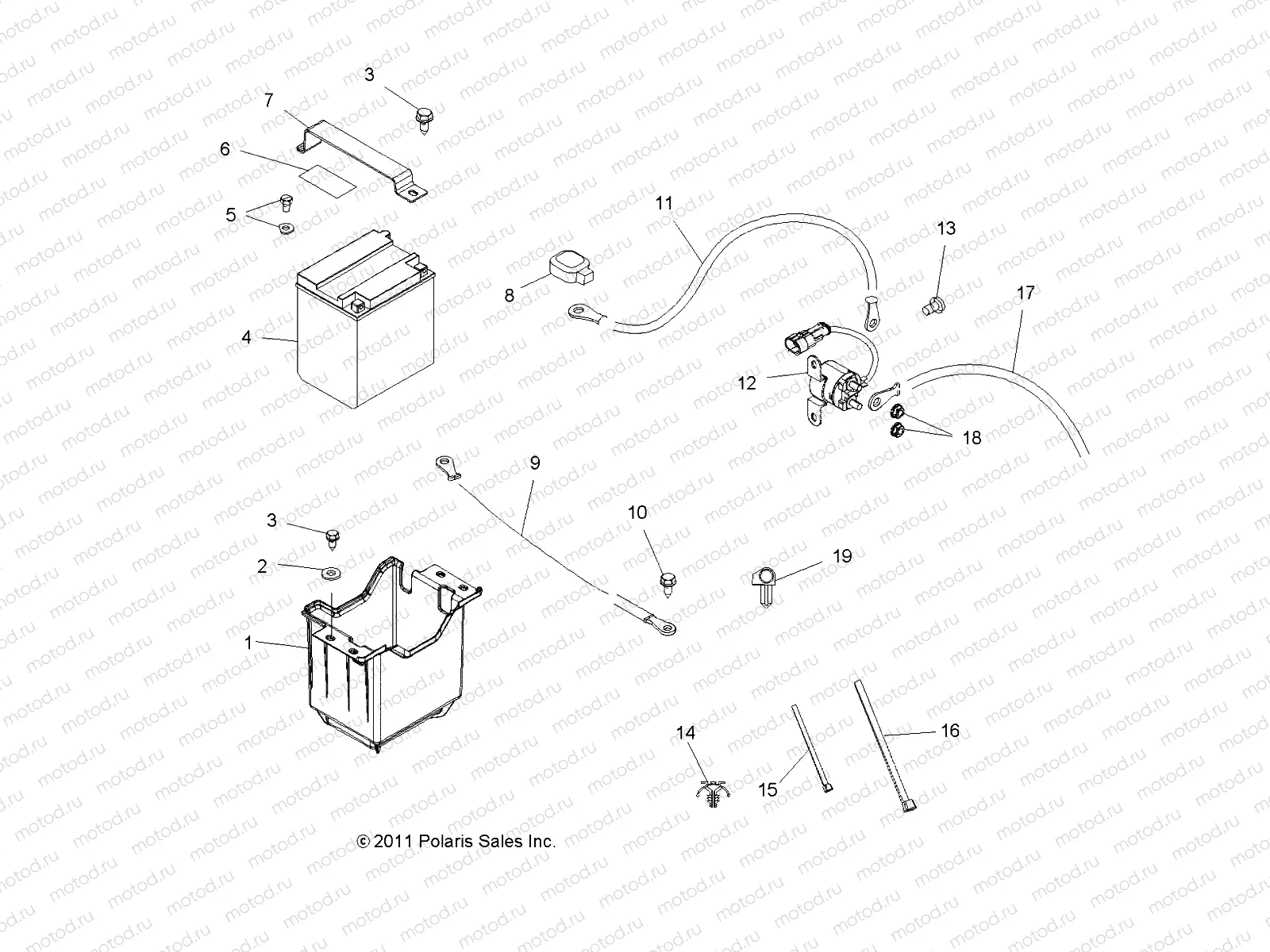 ELECTRICAL | ELECTRICAL, BATTERY - A14CF76FA (49ATVBATTERY126X6)