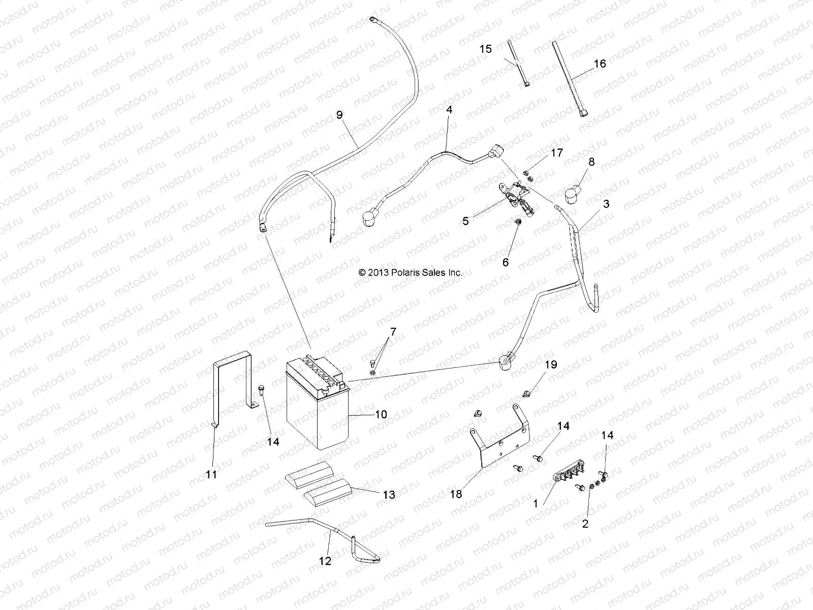 ELECTRICAL | ELECTRICAL, BATTERY - A14MH57FA/FJ (49ATVBATTERY14SP570F)