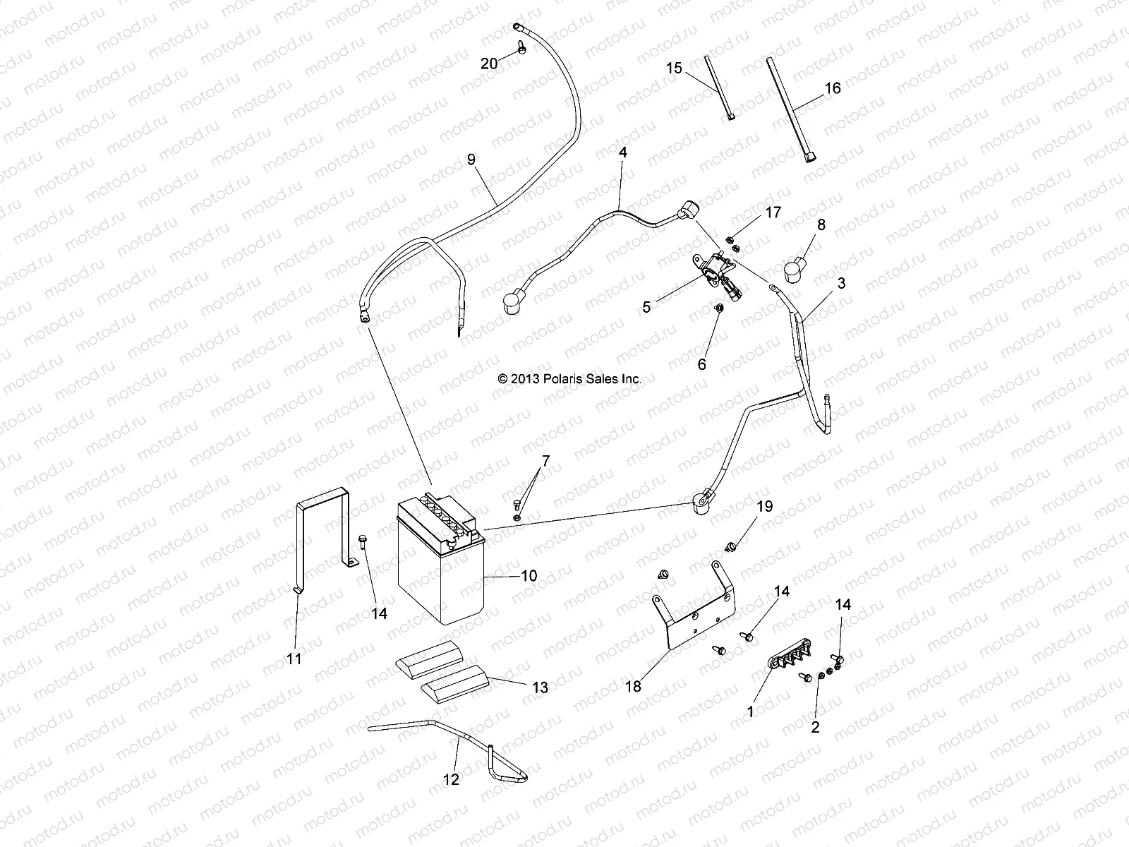 ELECTRICAL | ELECTRICAL, BATTERY - A14MX5ETH (49ATVBATTERY14570UTE)