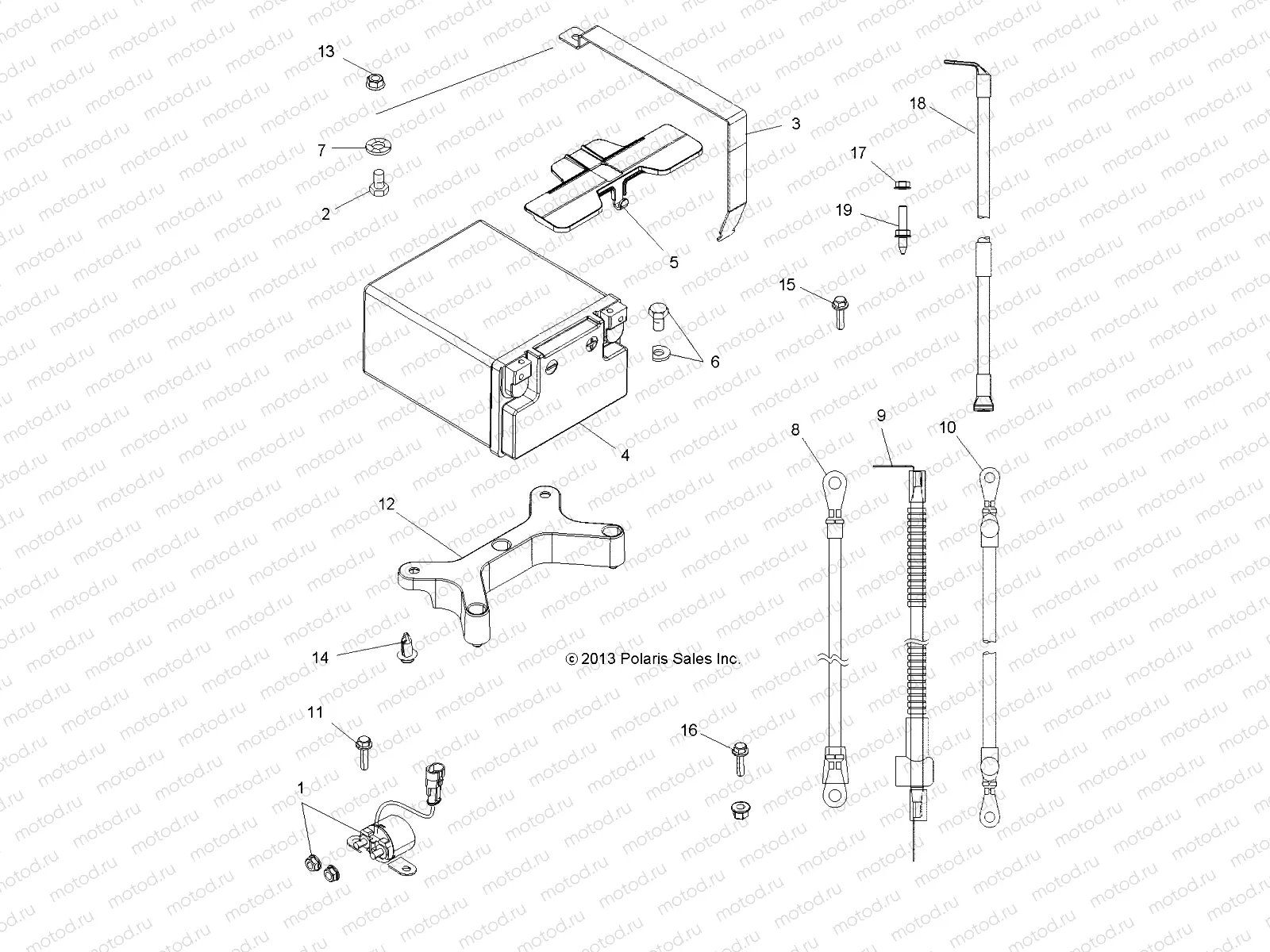 ELECTRICAL | ELECTRICAL, BATTERY - A14TN55FA (49ATVBATTERY14SPX2550I)