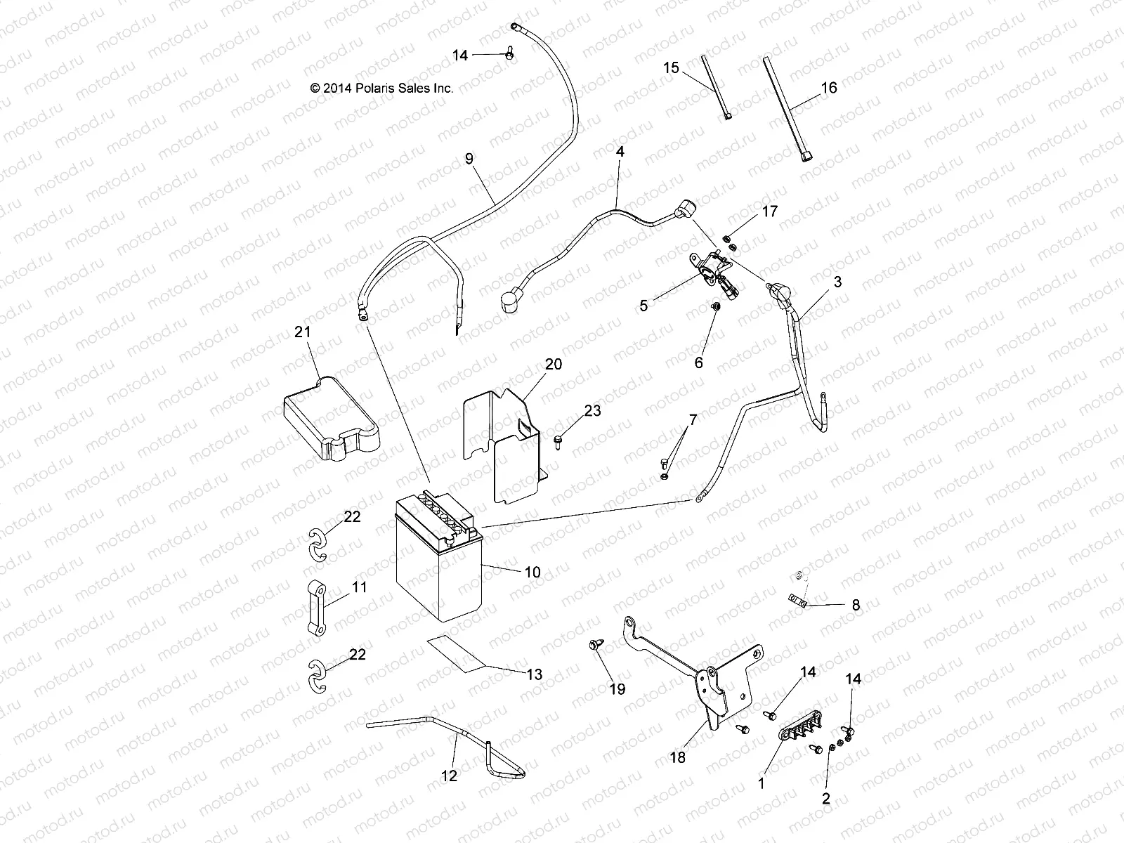 ELECTRICAL | ELECTRICAL, BATTERY - A16SEB57C1/C2/SEC57C1/C2/CL/SBB57C1 (49ATVBATTERY15QUAD)