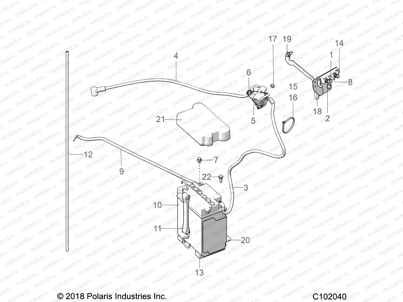 ELECTRICAL | ELECTRICAL, BATTERY - A19SDE57F1/SDA57F1 (C102040)