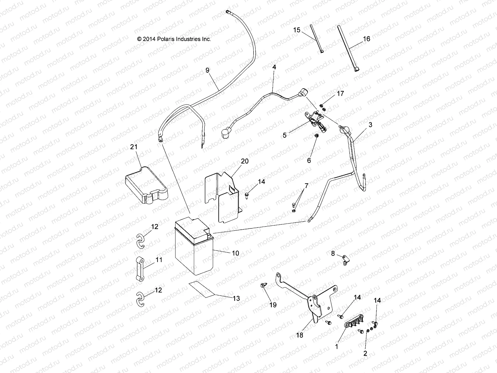 ELECTRICAL | ELECTRICAL, BATTERY - A19SHD57B9/E57BJ/E57BW (49ATVBATTERY15570SP)