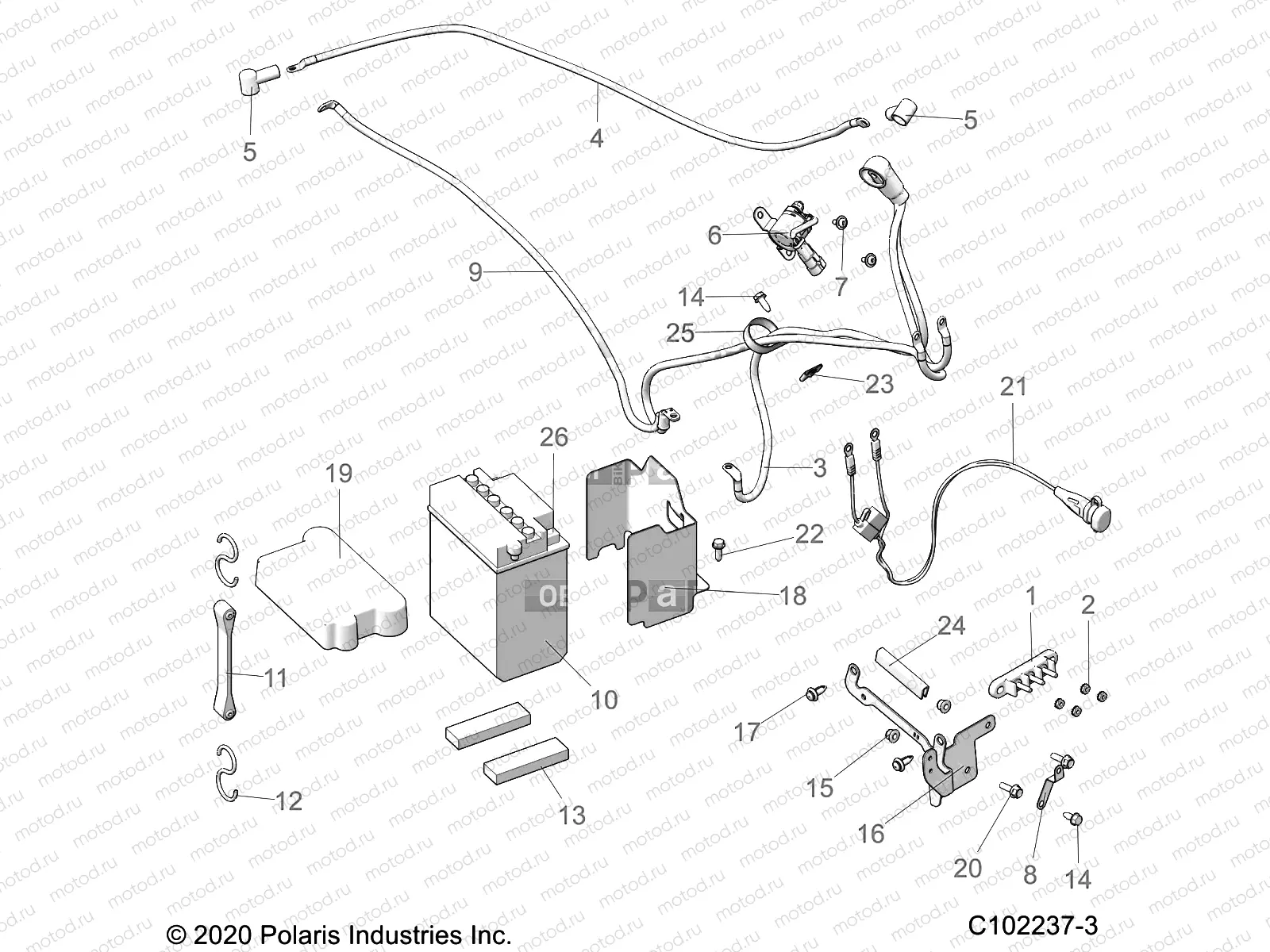 ELECTRICAL | ELECTRICAL, BATTERY - A22SDE57A4/B4 (C102237-3)