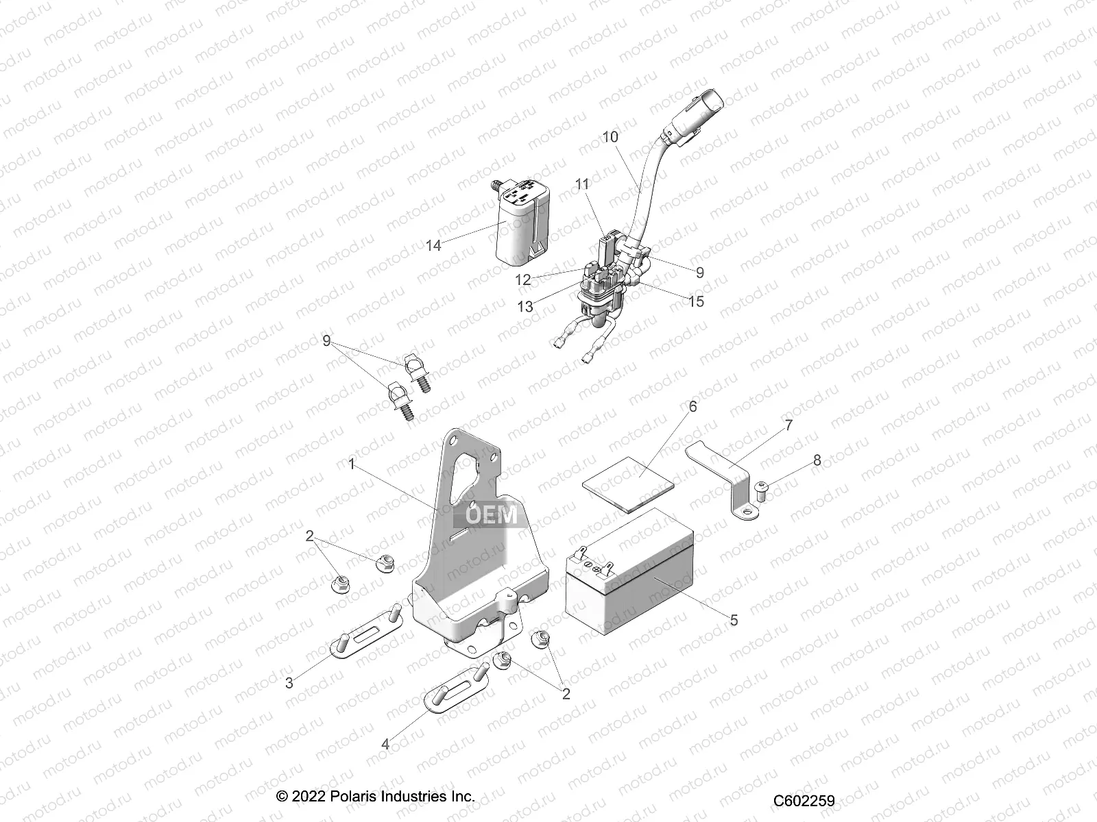 ELECTRICAL | ELECTRICAL, BATTERY, MANUAL START POWER UP COMPONENTS - S23TKV8MS (C601979)